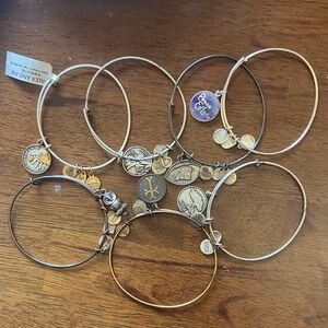 7 Alex and Ani Mixed Metal Charm Bracelets